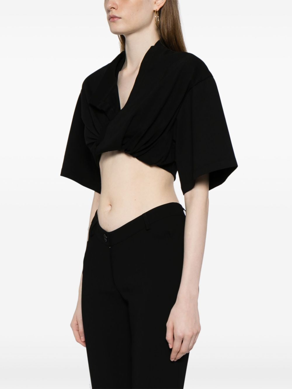 twist detailing cut-out Top