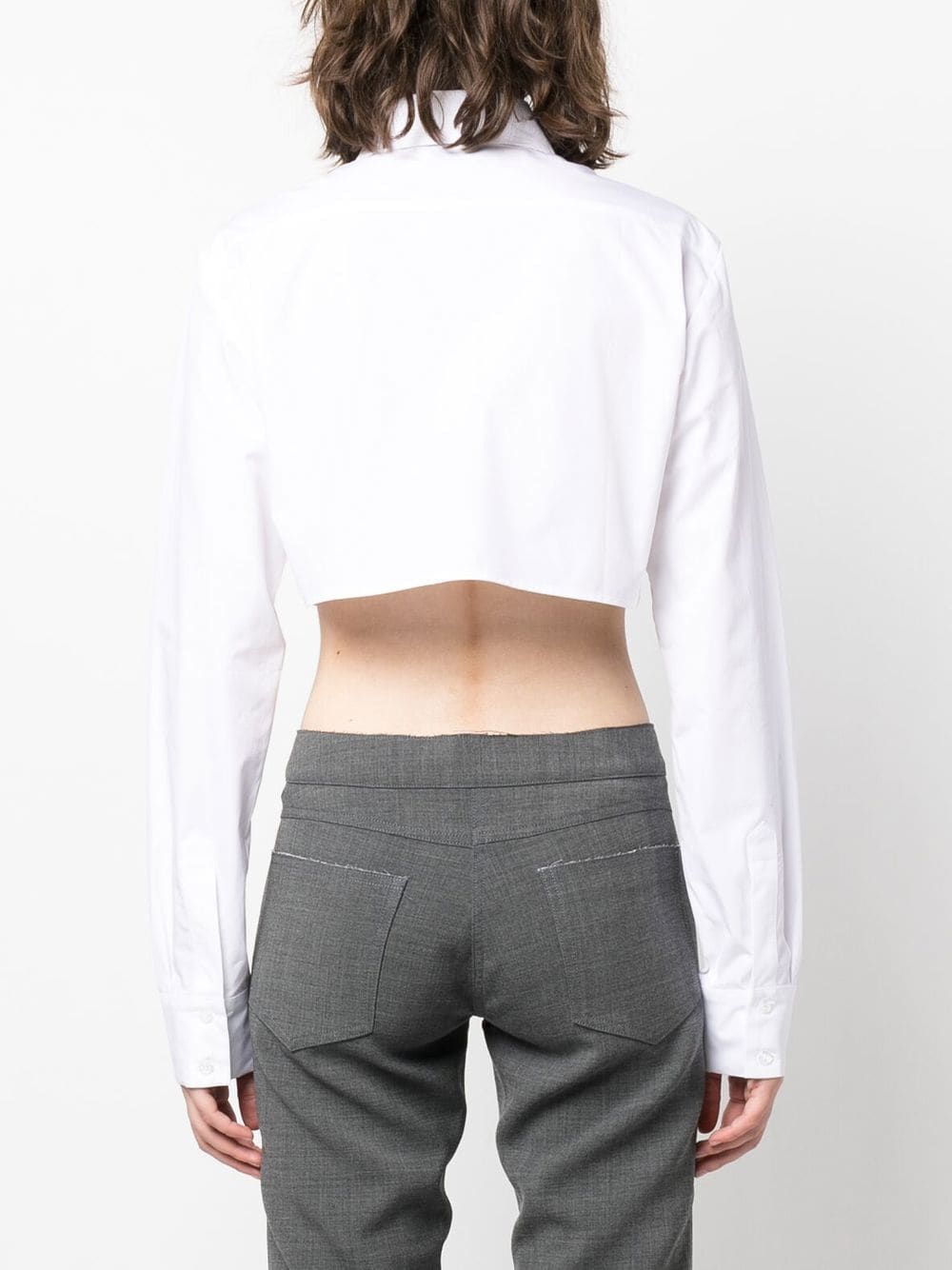 Coperni Stylish Cropped Shirt White