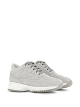 Hogan Pre Interactive Crystal-Embellished Calf Leather Sneakers White White