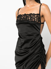 JACQUEMUS La Saudade Embroidered Satin Minidress Black