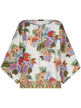Etro Floral-Print Striped Cotton-Silk Blouse White white