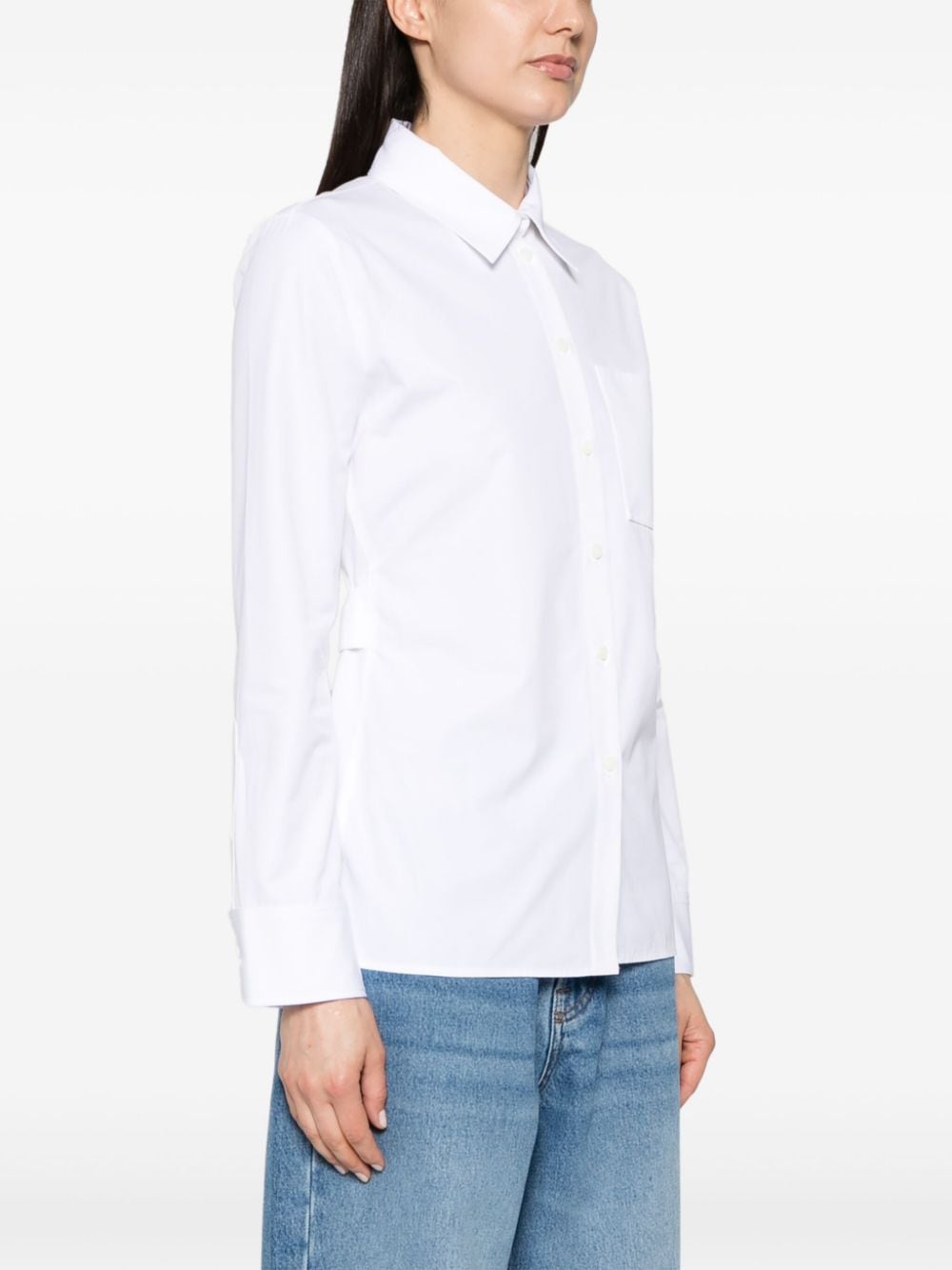 JACQUEMUS Single Pocket Fitted Shirt White