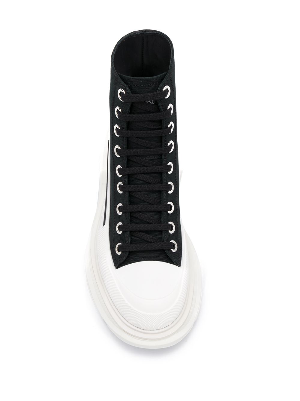 Alexander Mcqueen Tread Slick Chunky Lace-Up Platform Sneakers Black