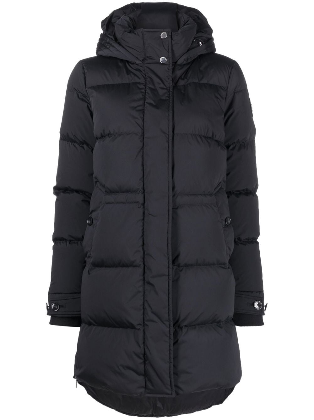 Hooded down coat