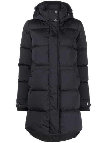 Hooded down coat