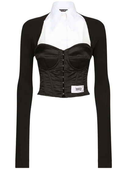 KIM D&amp;G Layered-shirt Corset Top