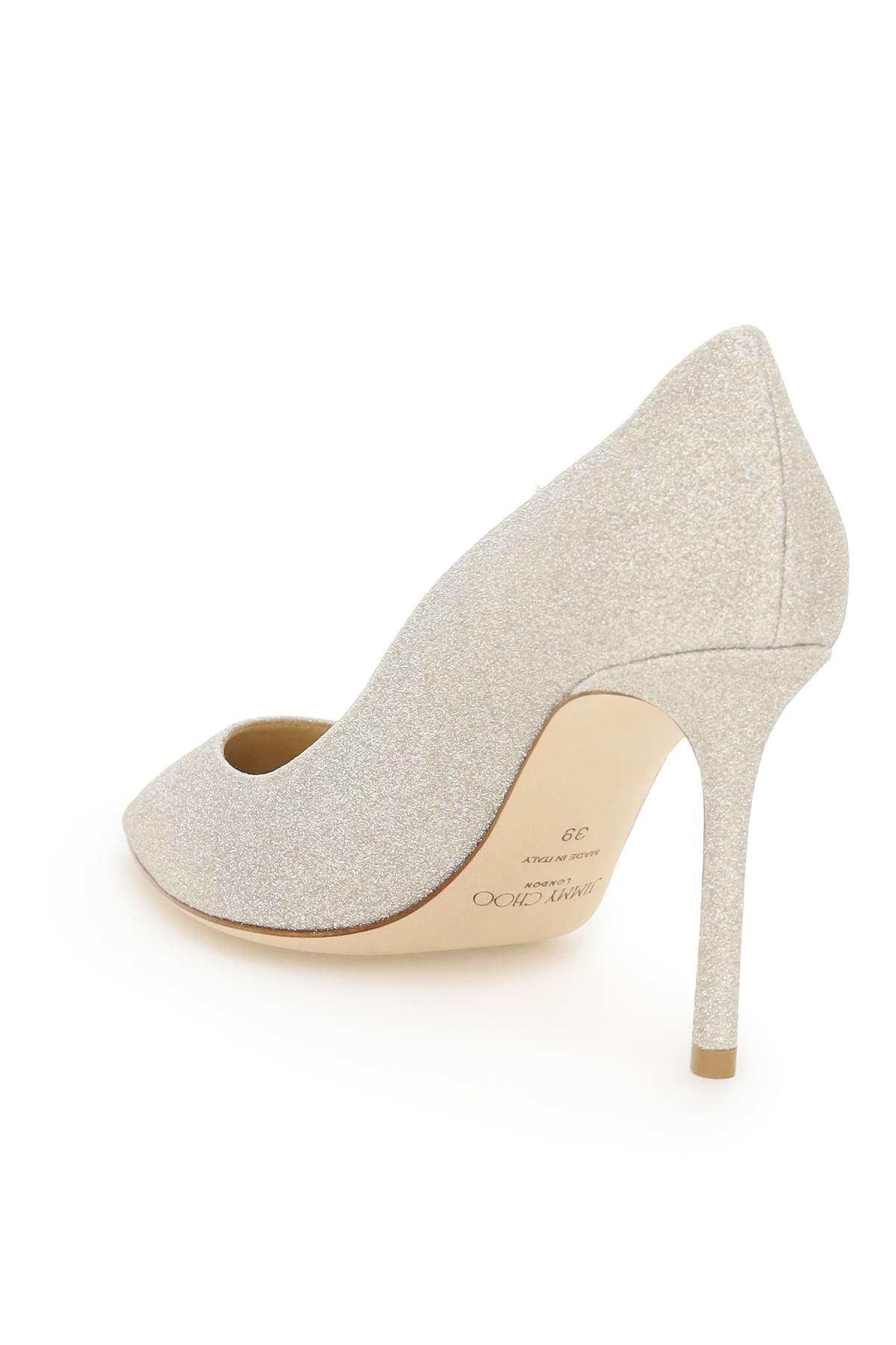 Romy 85 dusty glitter pumps