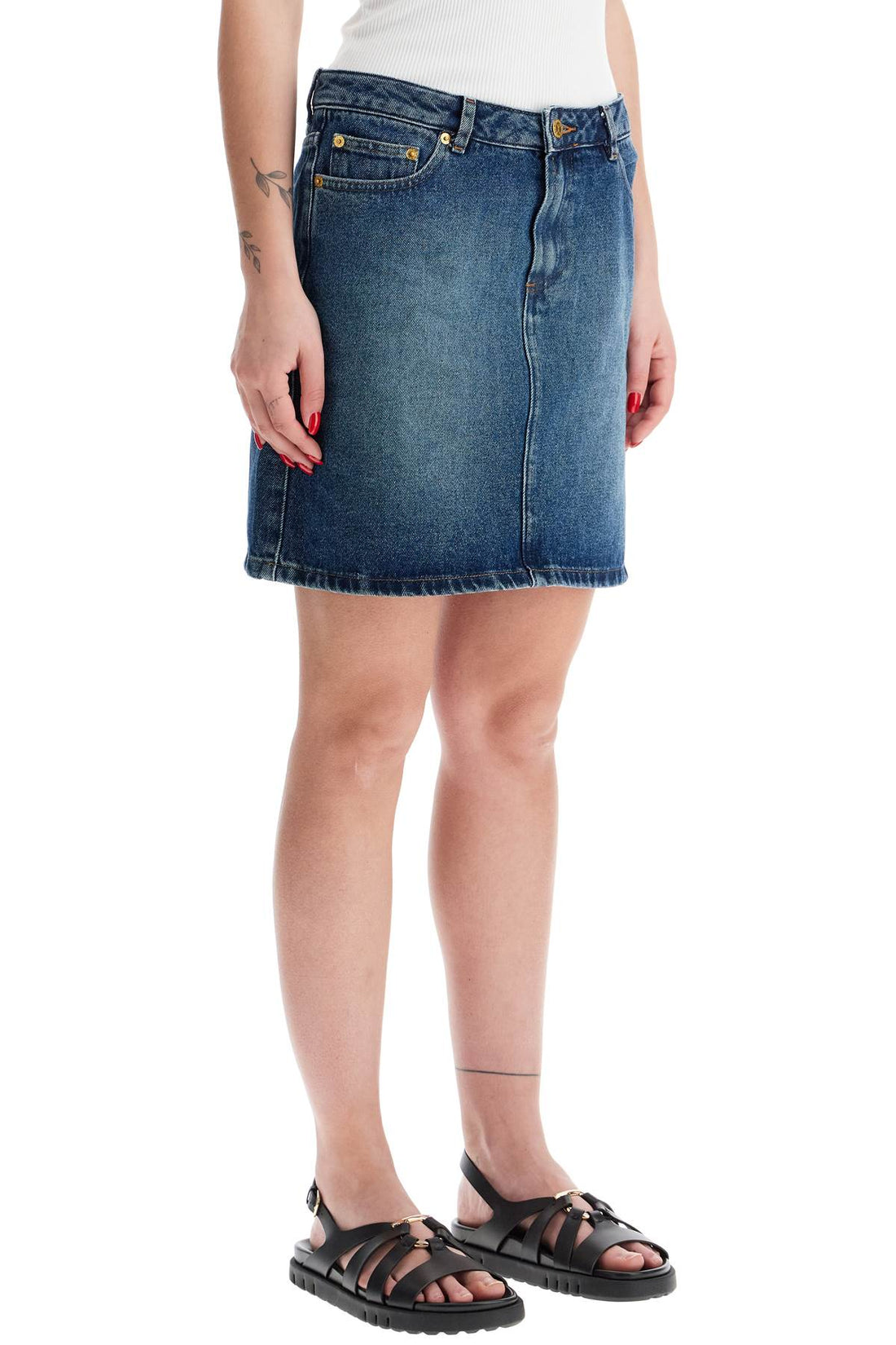 Mini-jupe en jean APC