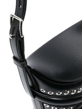 Alexander Mcqueen The Curve Studded Leather Bucket Bag Black
