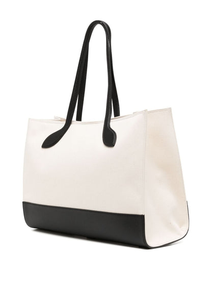 Logo-Print Leather Tote Bag