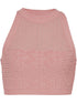 Balmain Monogram Sleeveless Knit Top Pink Pink