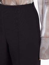 Ferragamo Straight-Leg Wool Trousers Black Black