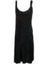 Victoria Beckham Black Gathered Waist Midi Dress Black