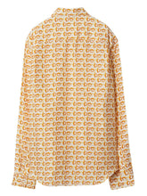 Burberry Silk Graphic Print Shirt Golden