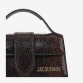 Jacquemus The Big Child Shoulder Bag in Brown Leather with Flap Brown
