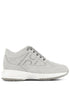 Hogan Pre Interactive Crystal-Embellished Calf Leather Sneakers White White