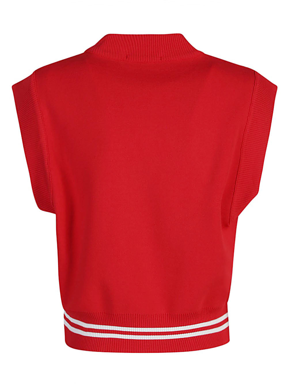 Autry Crewneck Fine-Knit Sweater Red