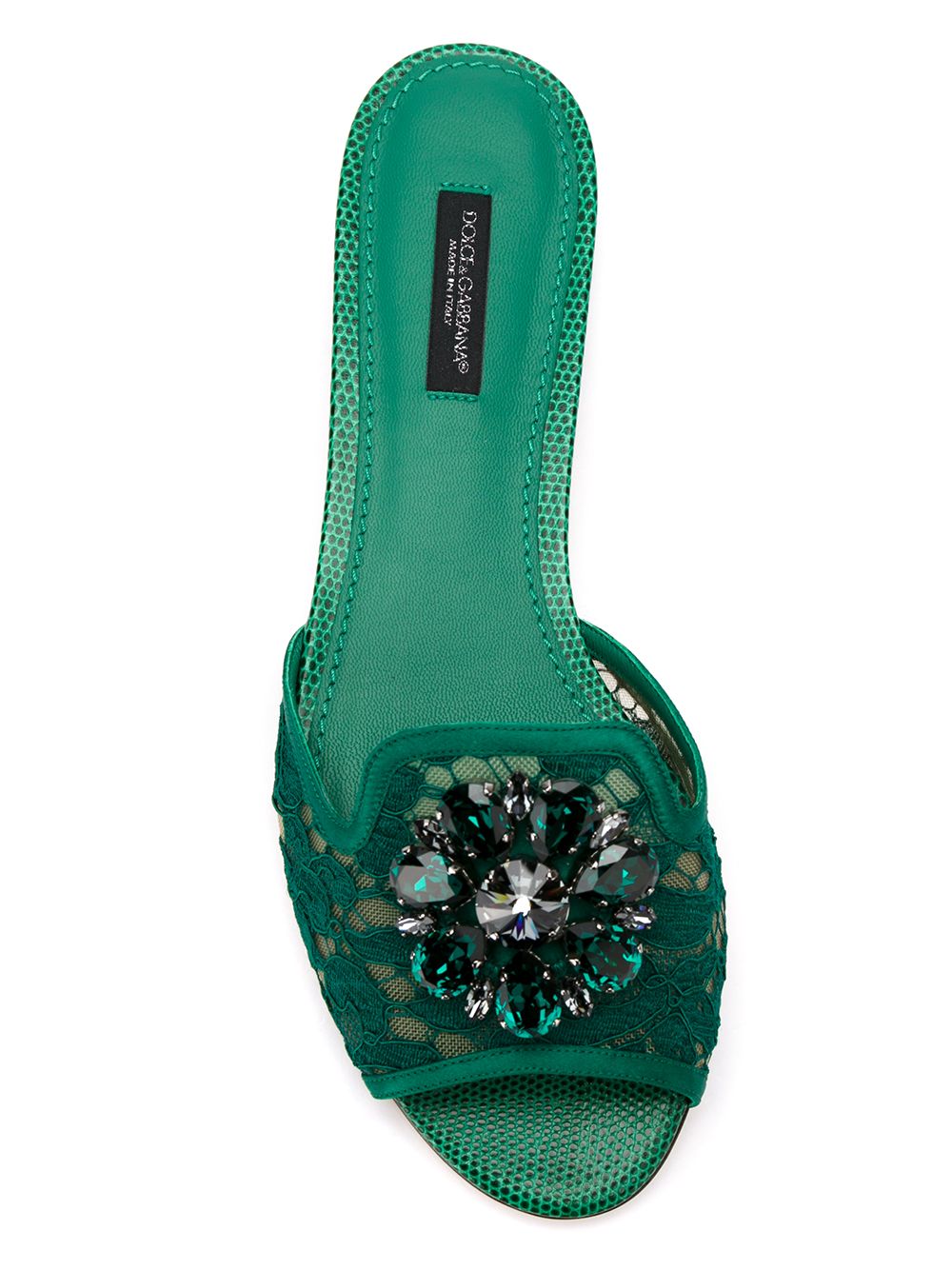 D&amp;G Crystal Slides Green