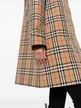Burberry Checked Cotton Plaid  trench coat Beige