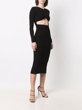 Dsquared2 Cut-Out Mid-Length Viscose Dress Black Black
