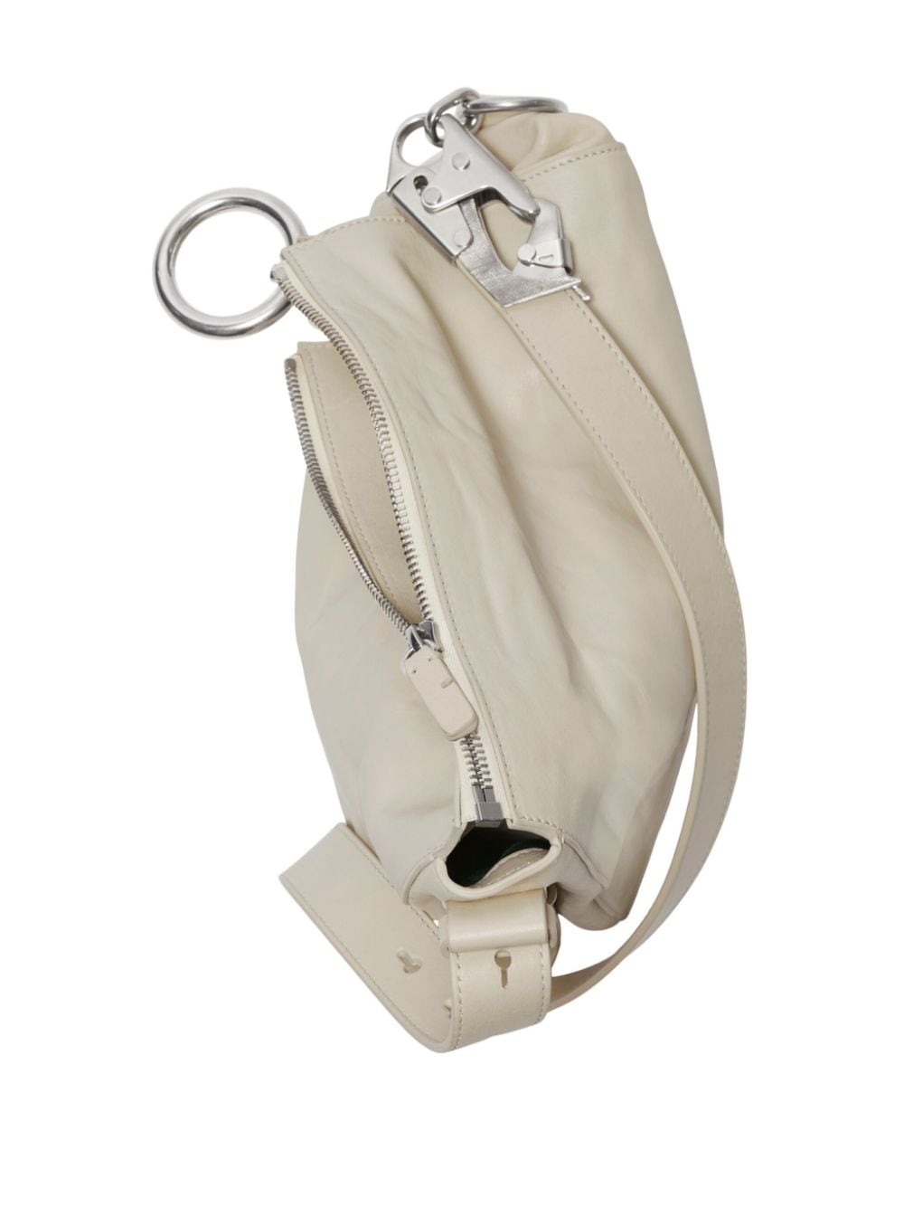 Burberry Small Knight Leather Shoulder Bag White