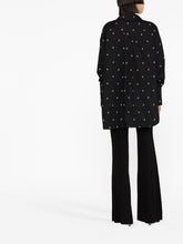The Attico Diana Oversized Logo-Print Shirt Black