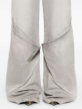 The Attico Wide-Leg Distressed High-Rise Jeans Grey
