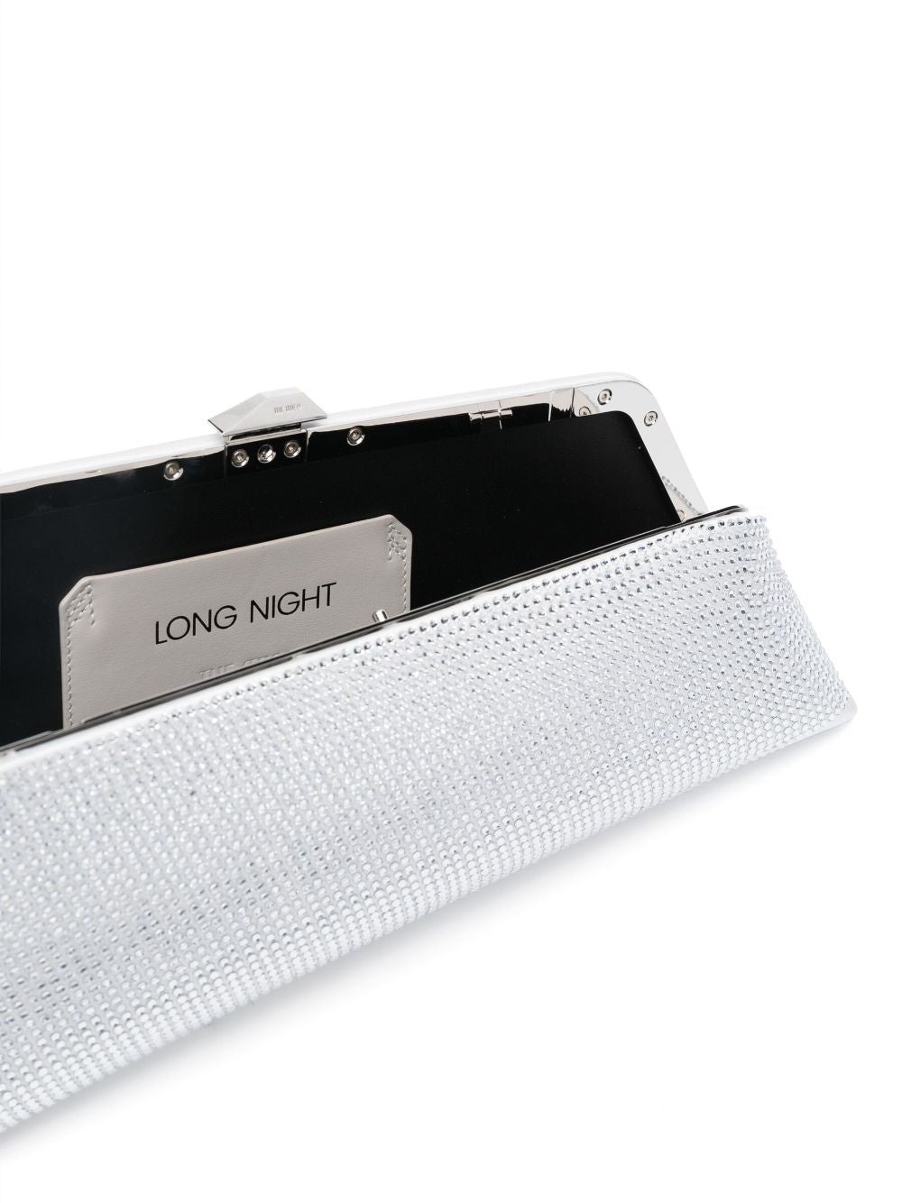 Long Night crystal-embellished clutch bag