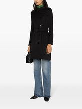 Burberry Double-Breasted Cotton Trench Coat Black