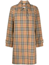 Burberry Checked Cotton Plaid trench coat Beige