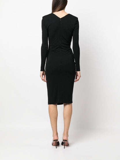 Roland Mouret Pre Off-Shoulder Wool and Silk-Blend Midi Tube Dress Black Black