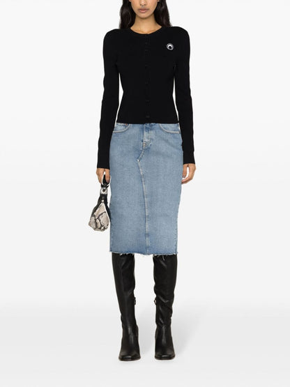 MM6 Maison Margiela Denim midi Skirts Blue