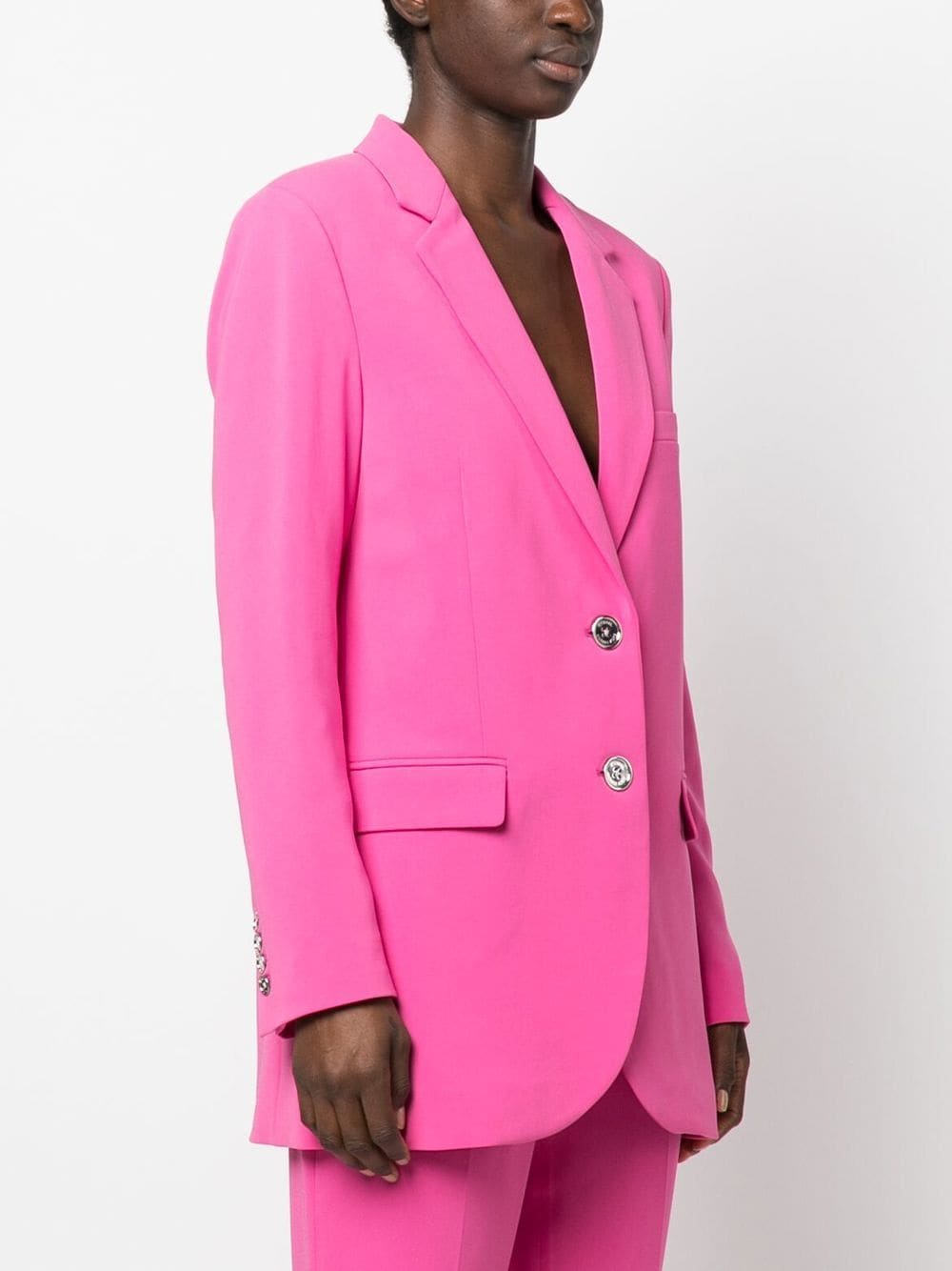 MMK Michael Michael Kors Single-Breasted Wool-Blend Blazer Fuchsia fuchsia