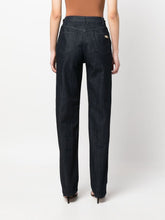 MMK Straight-Leg Chain-Detail Jeans Blue