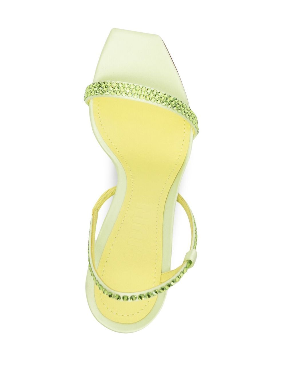 Crystal-Embellished Sandals Lime