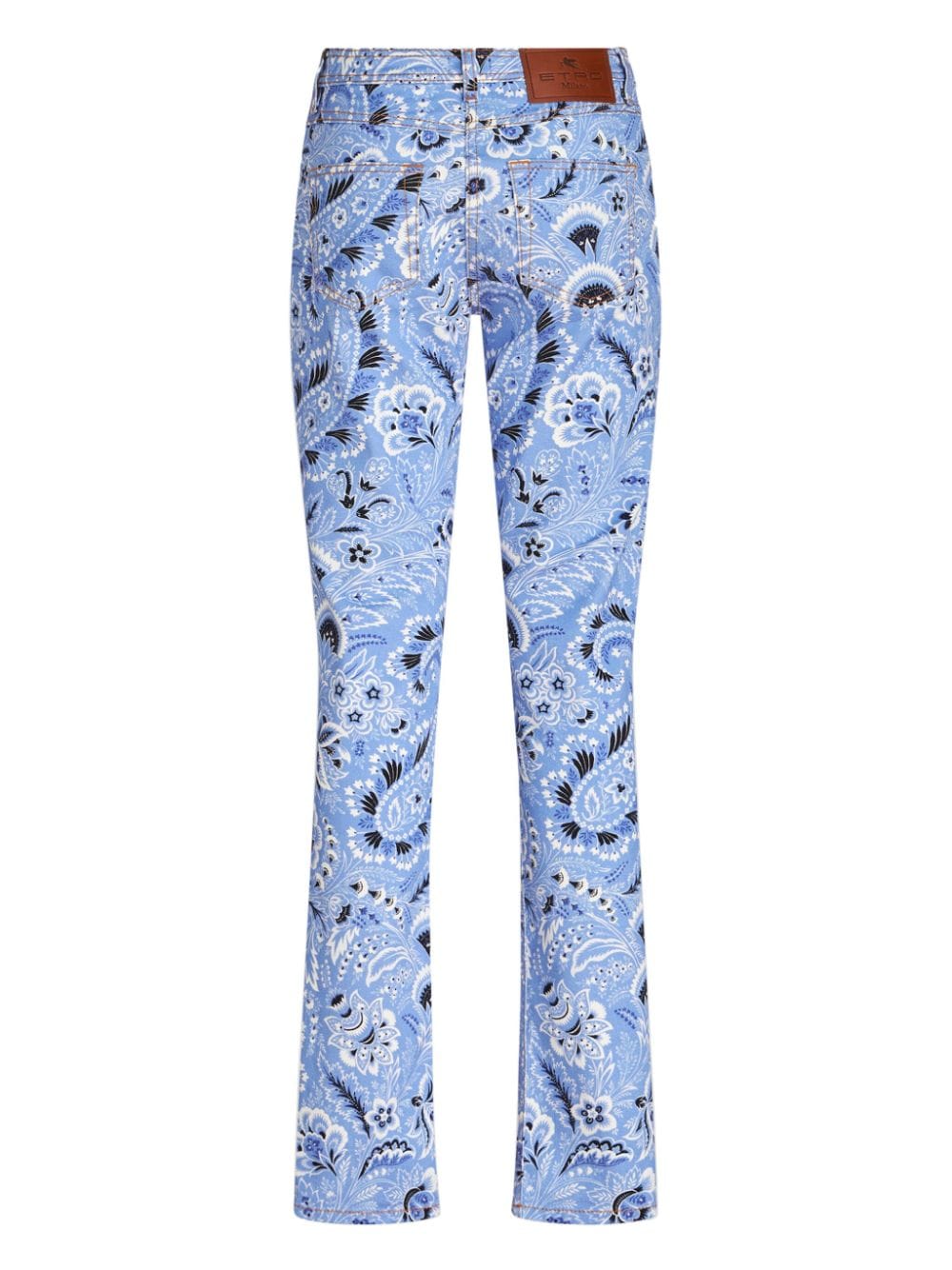 Etro Skinny Bandana Print Jeans in Clear Blue Clear Blue
