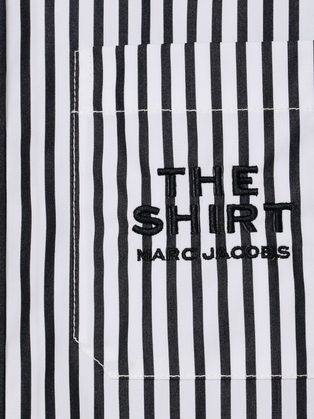 Marc Jacobs Vertical Stripe Cotton Shirt Black