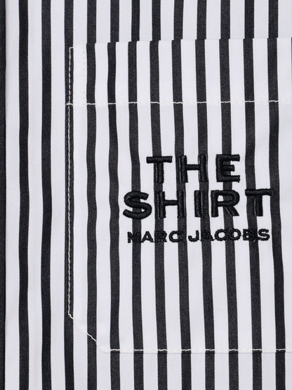 Marc Jacobs Vertical Stripe Cotton Shirt Black