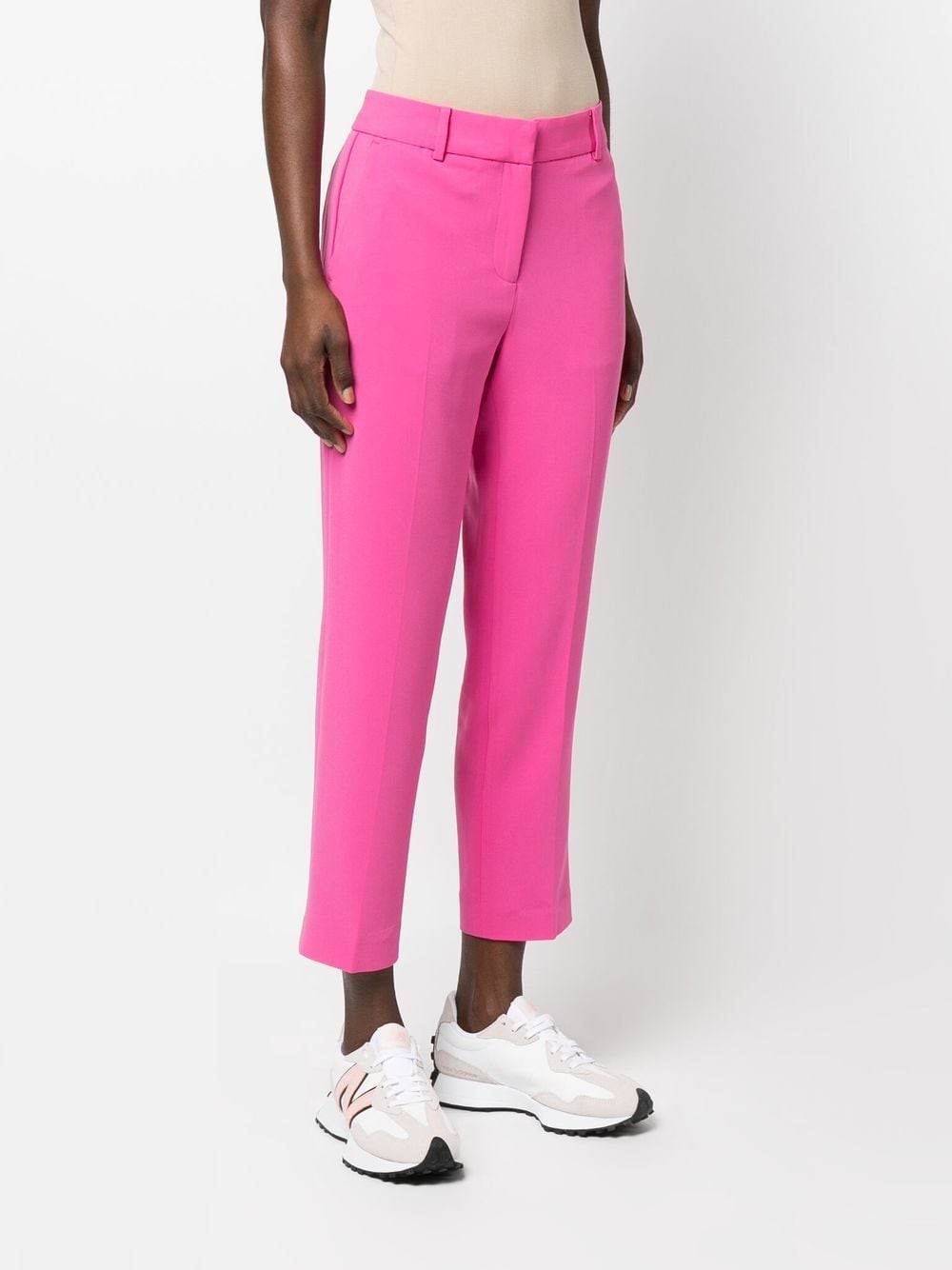 MMK Cropped Tailored Trousers in Fuchsia
