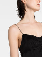 Palm Angels Chain-Strap Corset Slip Mini Dress Grey