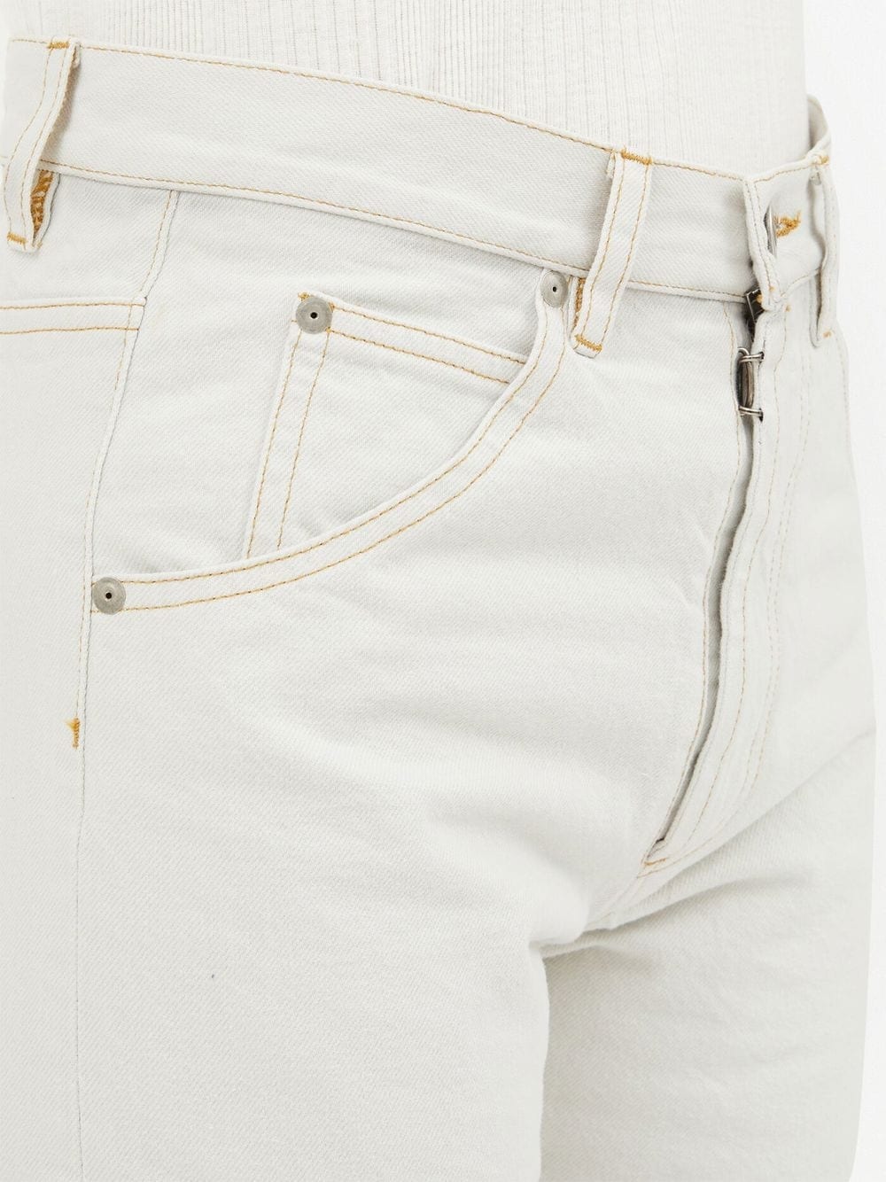 Maison Margiela High-Waisted Straight-Leg Jeans Cream cream