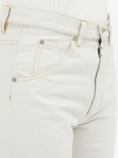 Maison Margiela High-Waisted Straight-Leg Jeans Cream cream