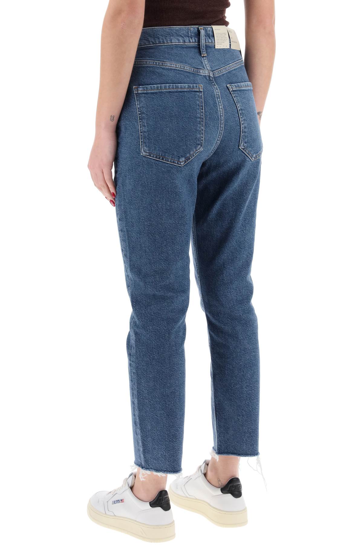 high-waisted straight cropped jeans