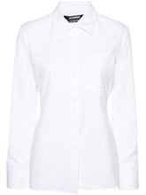 JACQUEMUS Single Pocket Fitted Shirt White