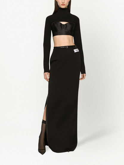 D&amp;G cropped high-neck top