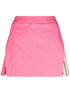 Palm Angels Stripe-Detail A-Line Cotton Mini Skirt Pink