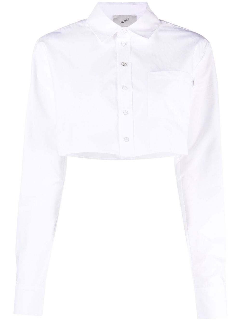 Coperni Stylish Cropped Shirt White