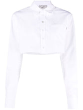 Coperni Stylish Cropped Shirt White