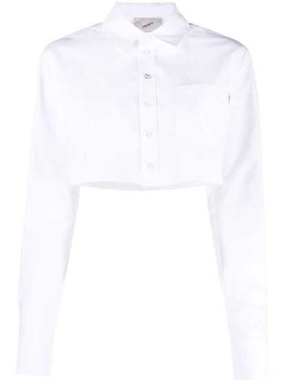 Coperni Stylish Cropped Shirt White