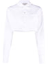 Coperni Stylish Cropped Shirt White